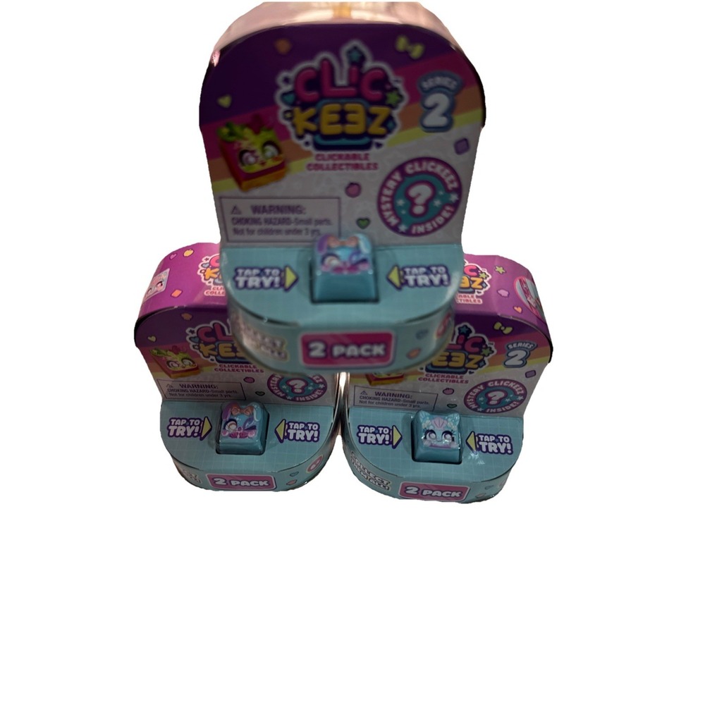 NEW Clickeez 2 Pk Each Collectible  Keyboard Keys-3 Sets  series 2